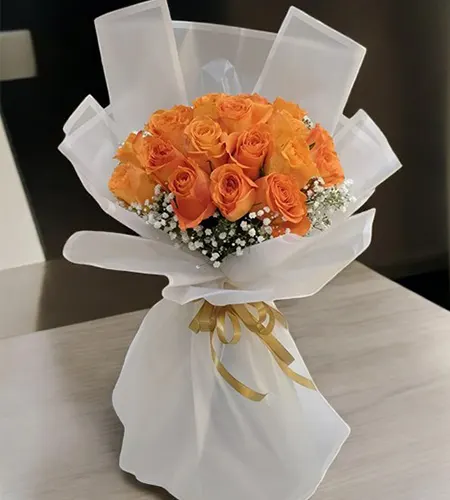 Charming Orange Rose Bouquet