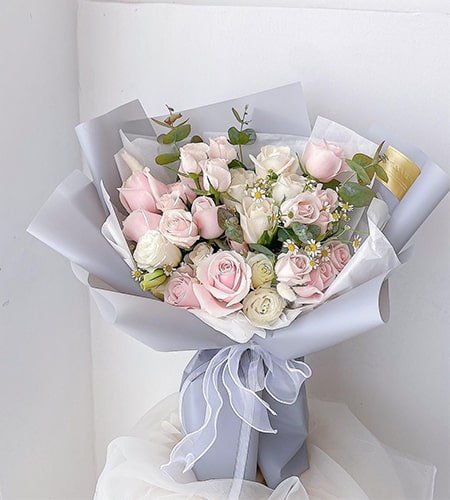 10 Stem Purple Rose Bouquet