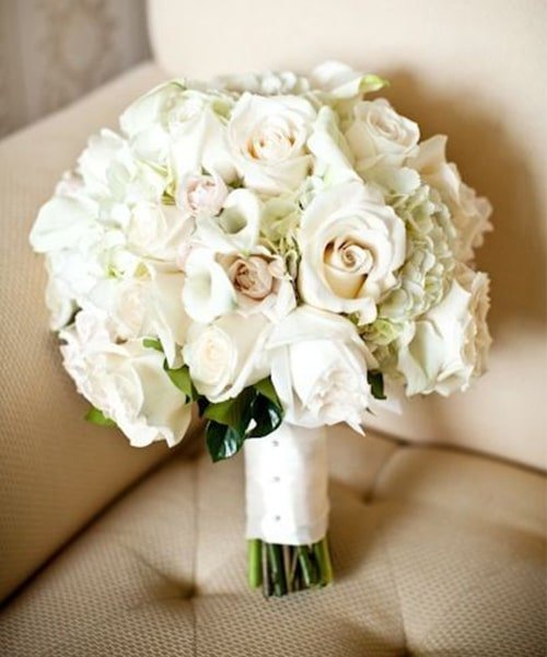 Bridal Hydrangea With Rose
