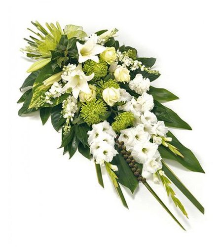 Funeral Flowers Bouquet With White Rose And Lily