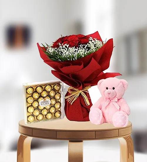 Premium Bouquet With Ferrero Rocher