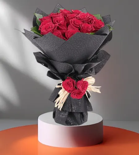 Delightful Red Roses Bouquet