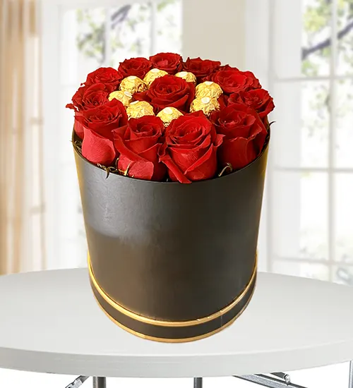 Magnificent Red Rose Flower Box