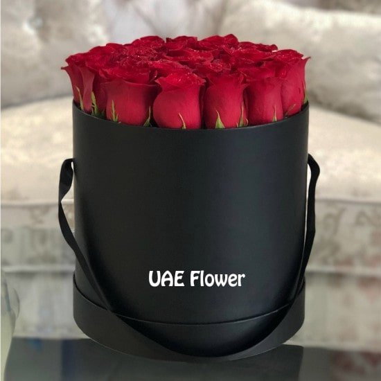 Tempting Red Rose Box – 18-20 Roses in Elegant Black Box