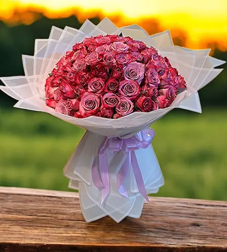 60 Roses Bouquet with Elegant Wrapping