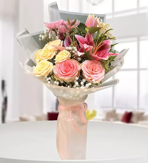 Enchanting Rose & Lily Bouquet