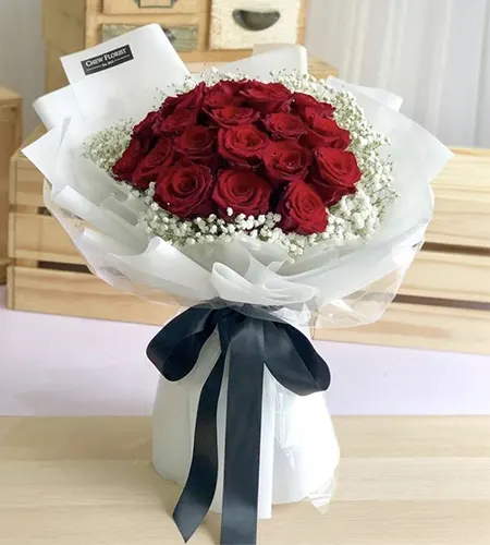 Eternal Love: 20 Red Roses Valentine's Bouquet