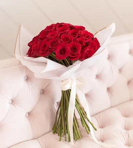 Faithful Devotion: 30 Red Roses Valentine's Bouquet