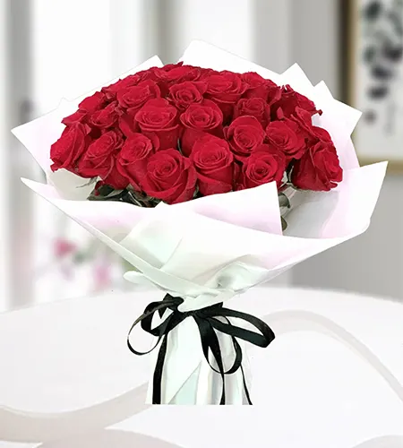 25 Red Rose Valentine Bouquet – Timeless Love