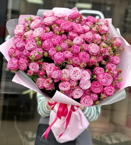Luxury Garden Pink Rose Bouquet ? 90 to 100 Roses