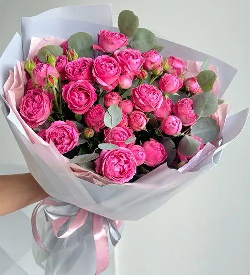 Luxury Garden Pink Rose Bouquet