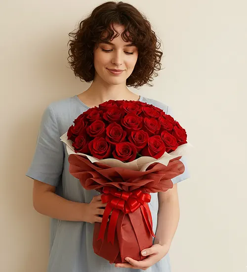 45 Red Rose Valentine Bouquet