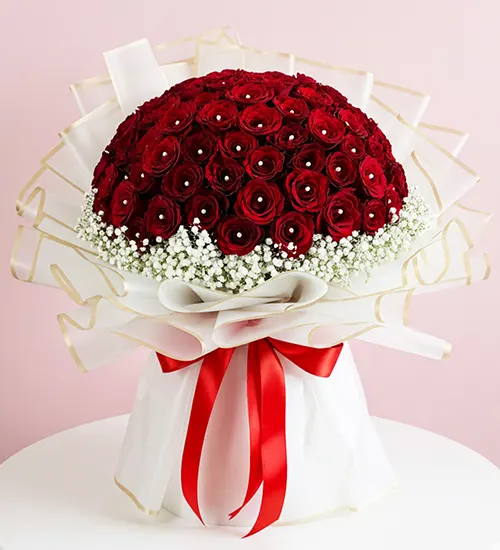 90 Red Rose Valentine Bouquet