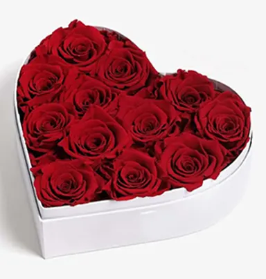 Red Rose In Heart Shap...