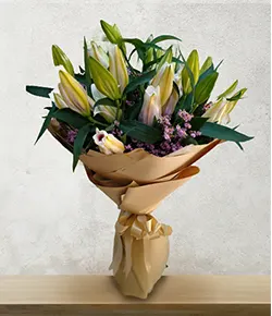 7 Stem Pink Lily's Bou...