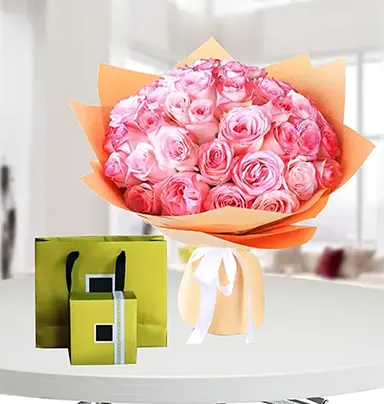 Large Pink Roses Bouqu...