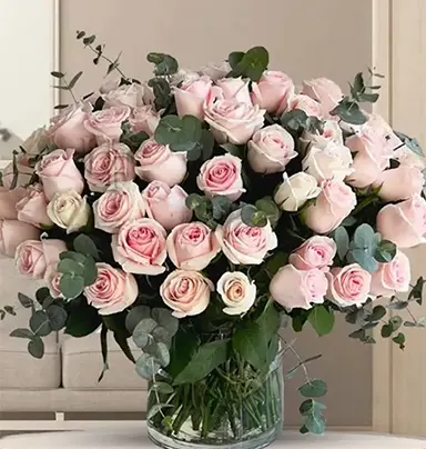 Elegant Vase of Pink R...