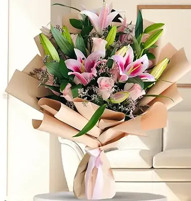 Bouquet of Pink Lilies...