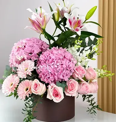 Pink Floral Box with H...