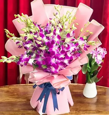 30 Purple Orchids Bouq...