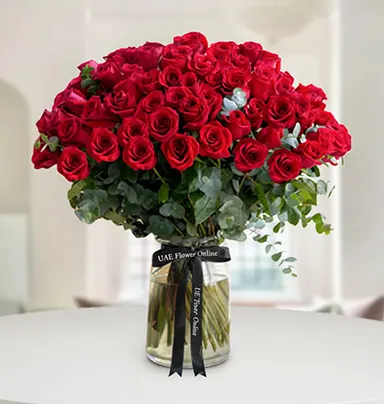 60-70 Red Rose Glass V...