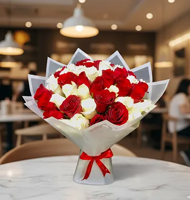 40 Red and White Rose ...