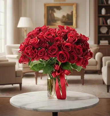 30 Red Roses in a Glas...