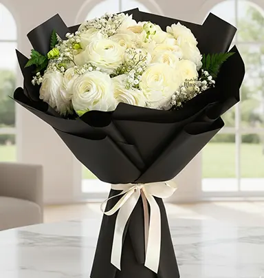 20 White Rose Bouquet